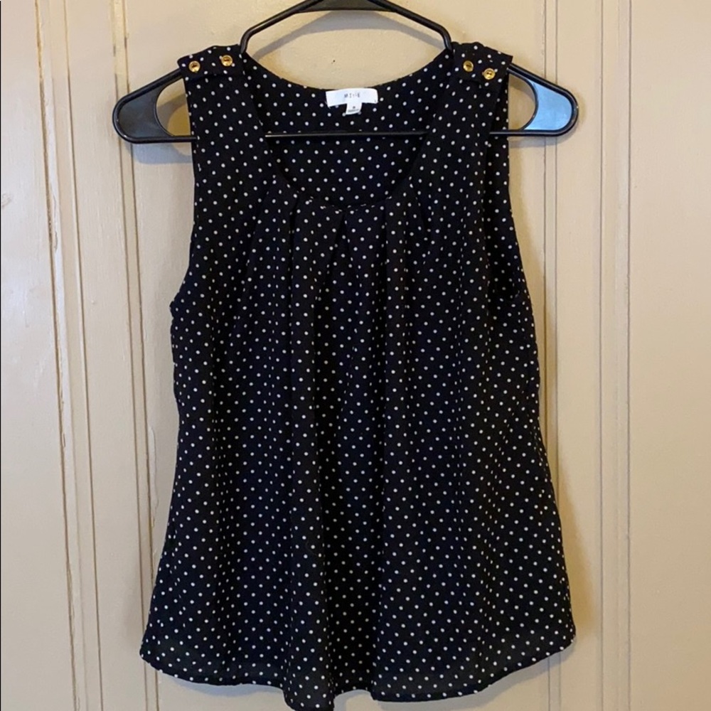 Black Polka Dot Tank